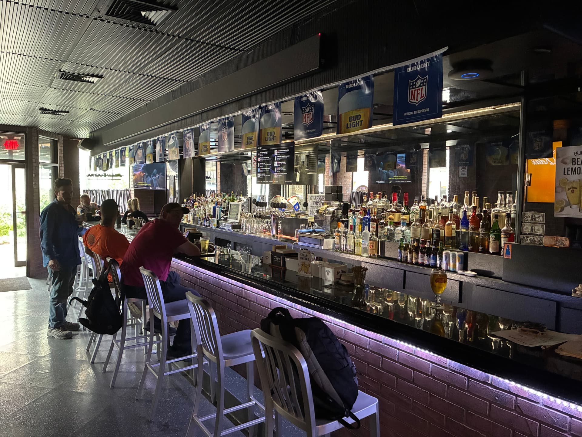 The full back bar at The Celly